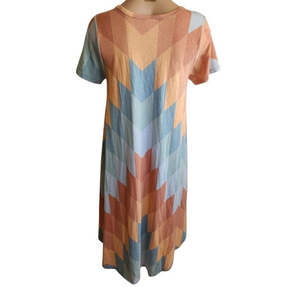 Lularoe Dress Women's S Aztec Carli Southwestern Comfy Stretch Geometric - Picture 3 of 9